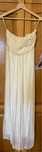 Vestido seda creme