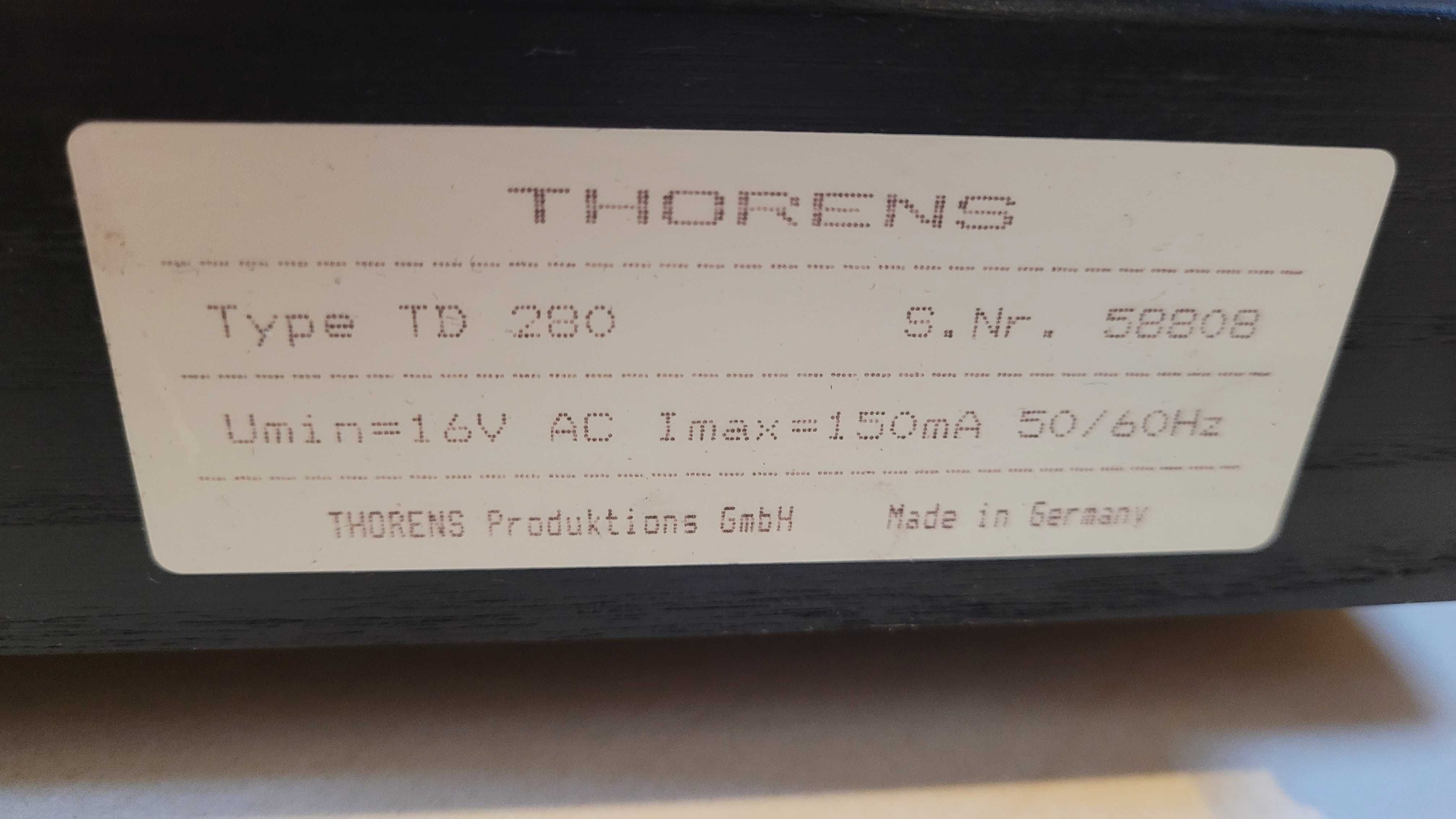 Gramofon Thorens TD 280 Exclusiv HI FI vintage