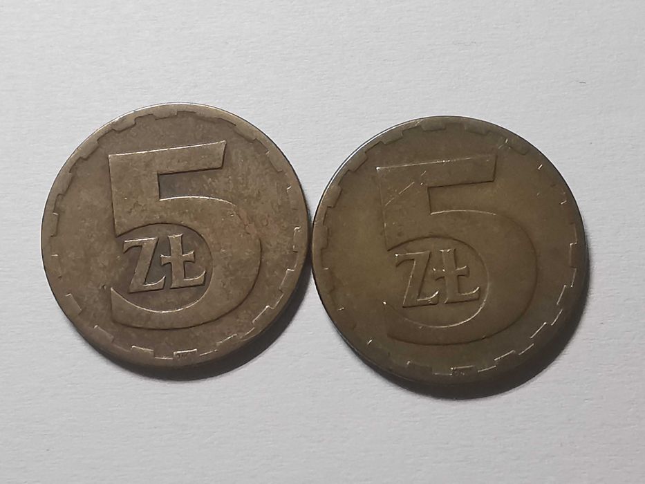 Monety 5 złotych od 1976 do 1977
