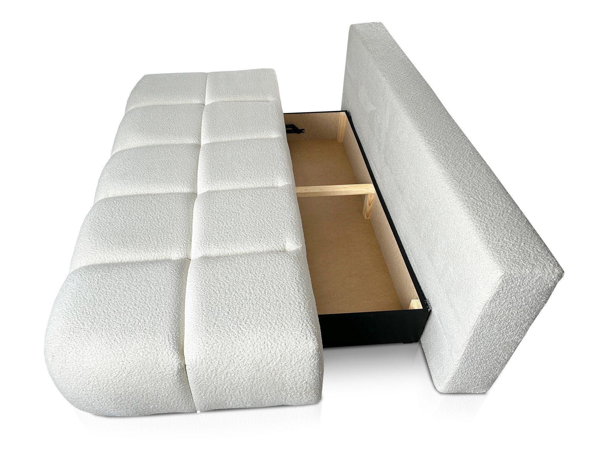 Kanapa sofa VIOLE BOUCLE rozkładana z funkcją spania + pojemnik