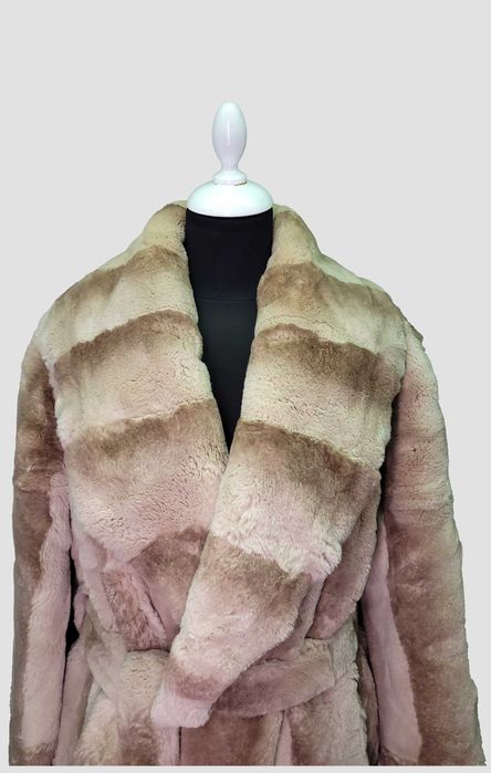 Giorgio Armani _ Italy _ Luxury _ 2005 _ Wrap _ Silk _ Rabbit Fur Coat