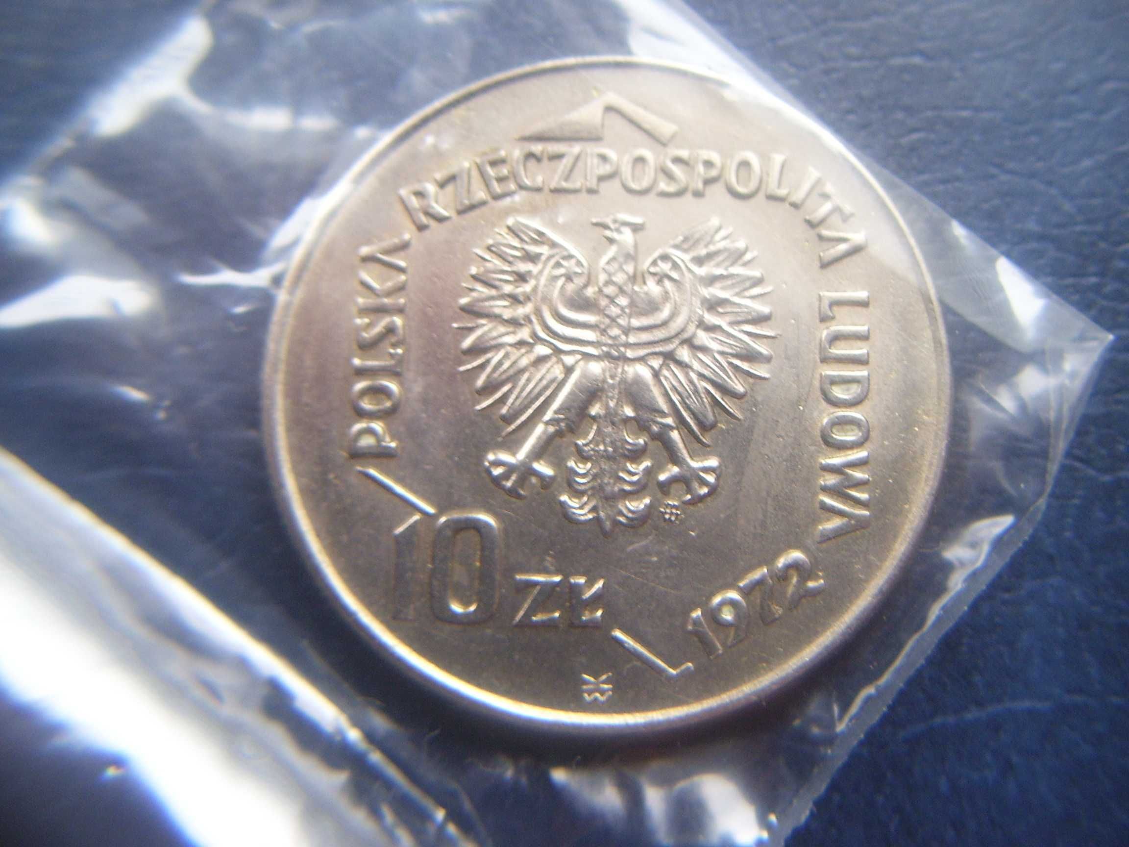 Stare monety 10 złotych 1972 Port w Gdyni PRL stan menniczy