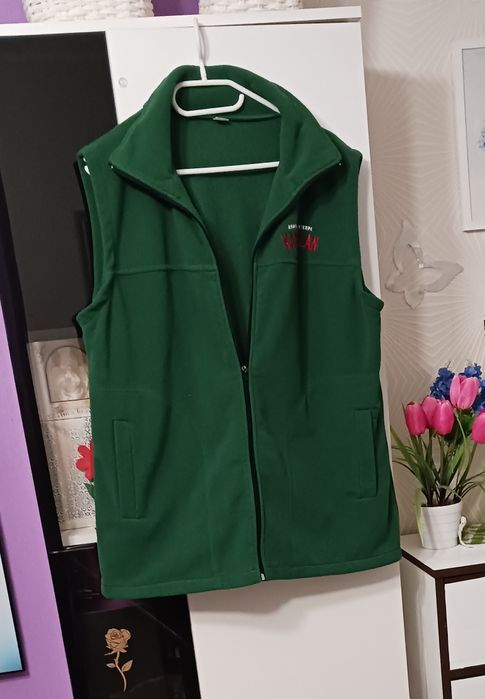 Bezrękawnik zielony na zamek ,męski