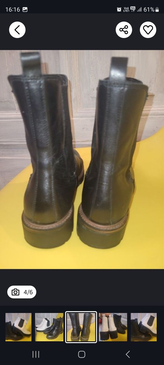 2szt botki biale i czarne.  Pull bear I lasocki