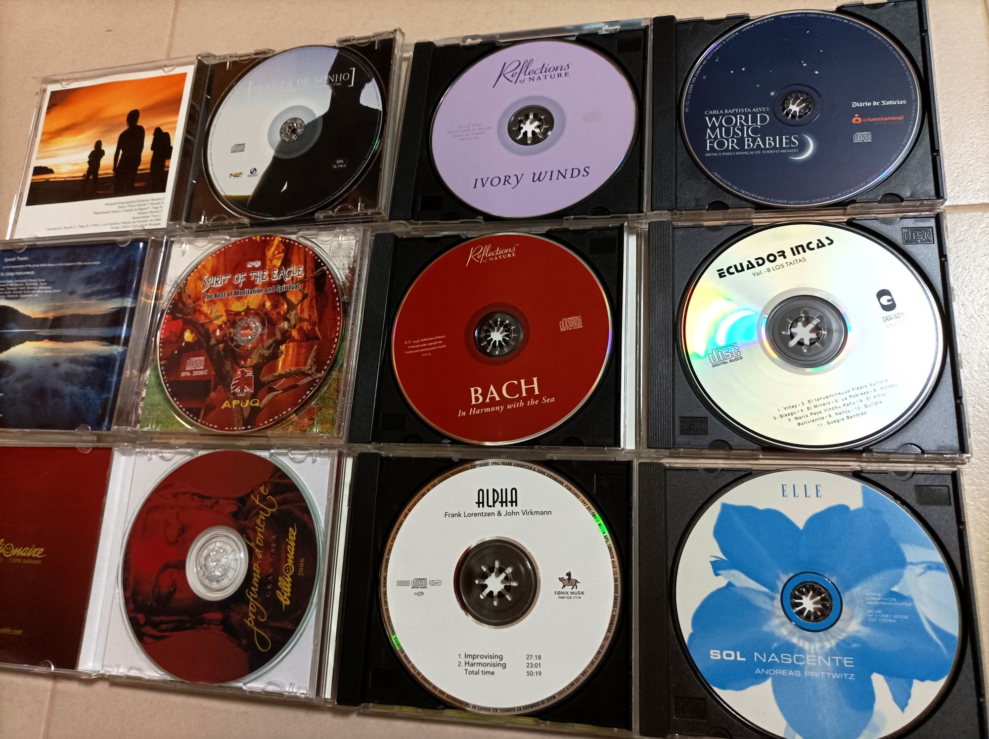 Lote de 9 CDs com Música para Relaxar