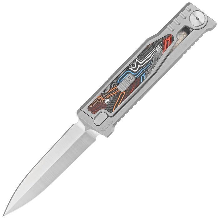 Nóż grawitacyjny Reate EXO-M OTF Gravity D/E Bead Blasted Titanium/Dam