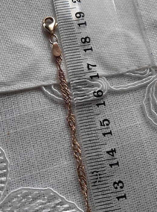 Złota 585 14ct 1,8 Gr bransoletka singapur złoto żółte