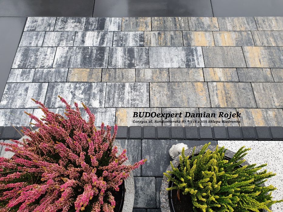 Kostka brukowa Forbet ZENO kolory Tytan Beige Tiramisu Silver Piryt