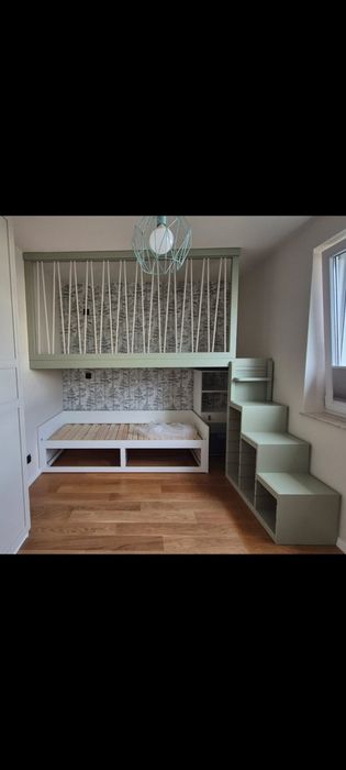 Łóżko piętrowe na antresoli 90x200