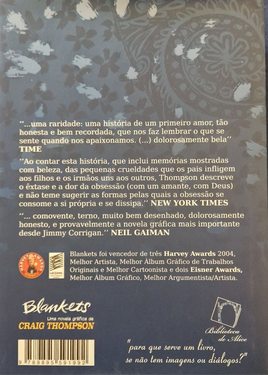 Livro "Blankets", Craig Thompson