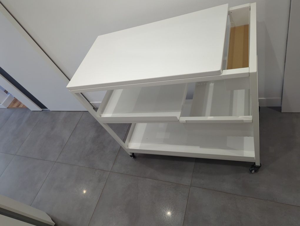 IKEA TROTTEN – wózek / szafka na kółkach – biały