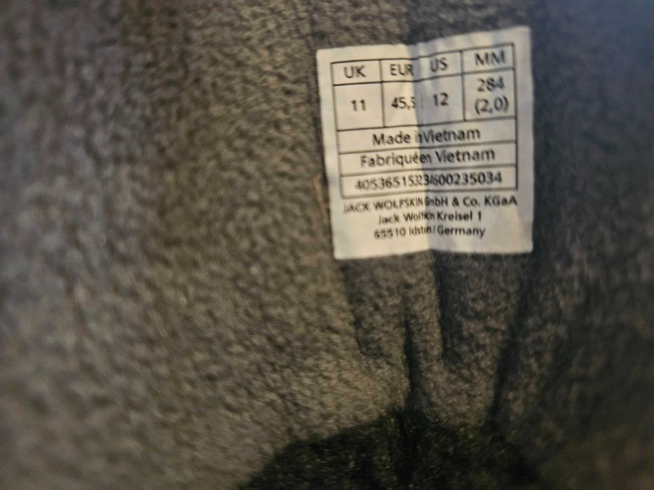 Męskie buty zimowe ocieplane Jack Wolfskin ThunderBay r.45,5 Primaloft