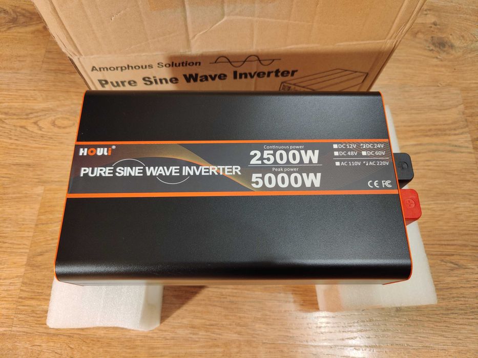 Інвертор HOULi 2500W/5000W 24V DC => 220V AC чистий синус