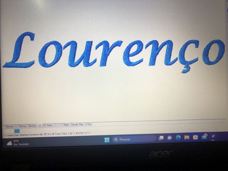 Vários tipos de bordado