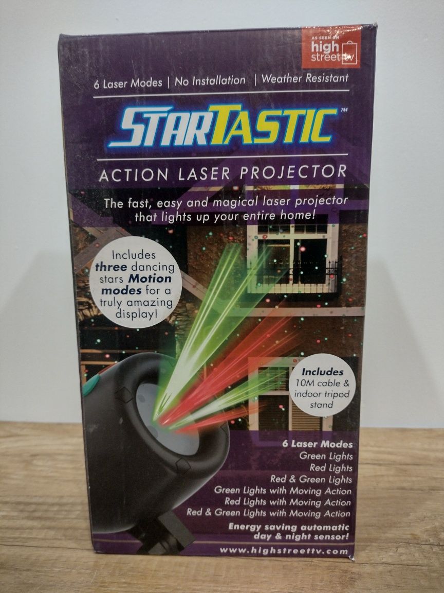 Zewnętrzny /wewnetrzny Projektor Laserowy Star Tastic.