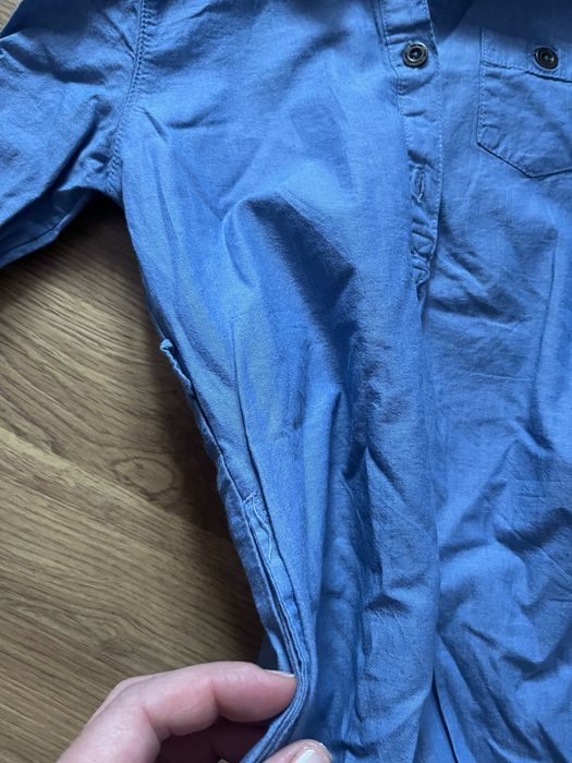 Sukienka jeansowa koszulowa h&m 116