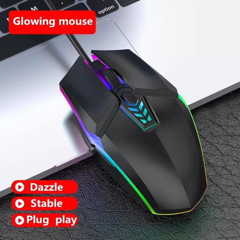 Myszka przewodowa GAMING RGB USB - DPI sensor Optyczny (dla graczy)