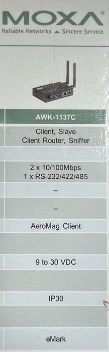 Przemysłowe urządzenie WiFi Client AWK-1137C Moxa