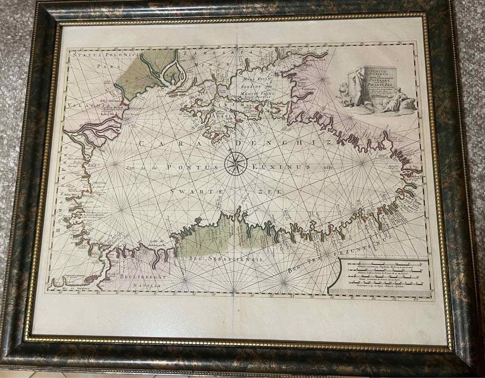 Карта антикварна морська  1717 року