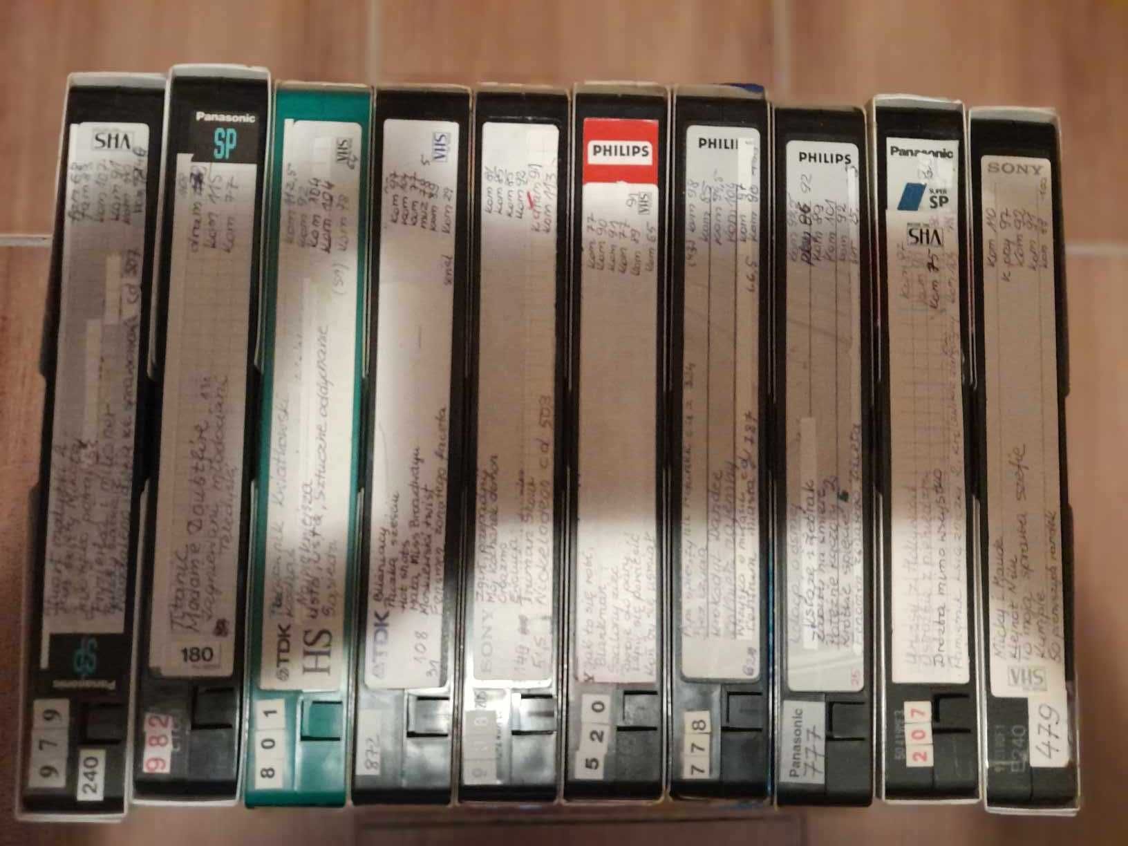 zestaw kasety VHS 10 sztuk
