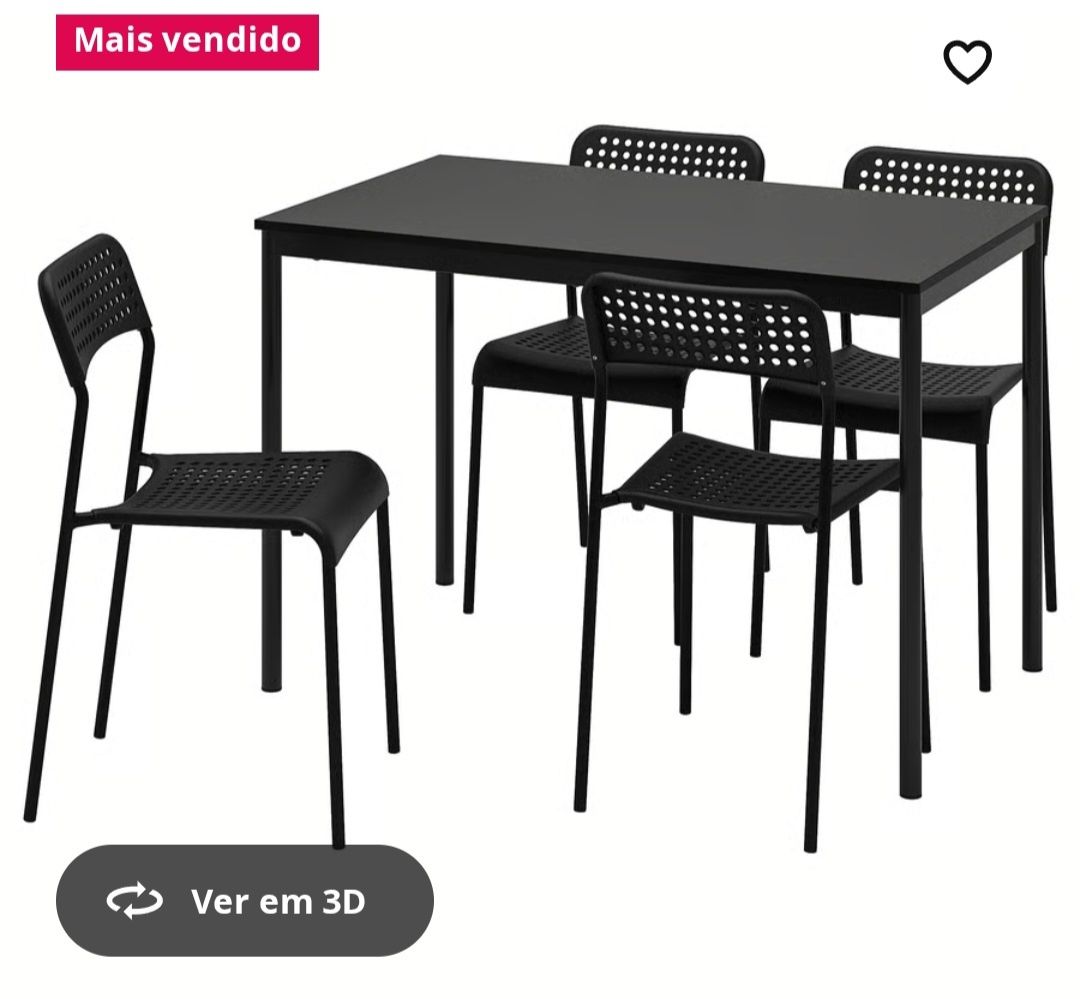 Mesa de reunião com 4 cadeiras