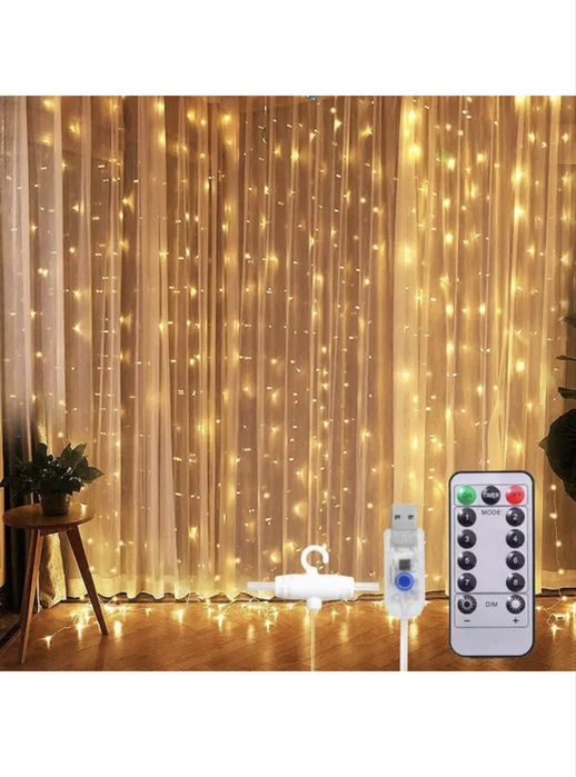Гірлянда штора 3*3м 300LED USB з пультом