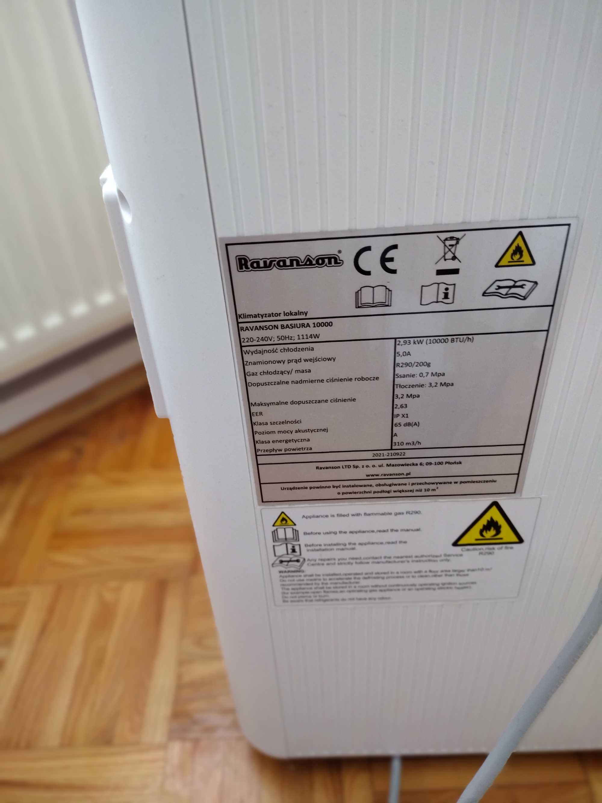 Ravenson Basiura 2,9 kW AŻ 10 000 BTU !!