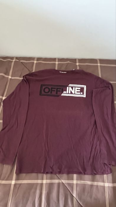 Pack 2 T-shirts Manga Comprida Homem S/M: H&M Gráfica + Primark