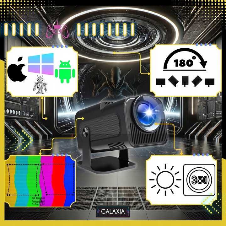 Projektor Rzutnik Mini Przenośny Android Led Wifi FULL HD Smart TV