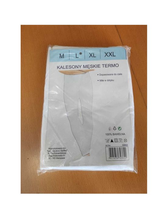 Kalesony Męskie Bawełniane  Ciepłe na Zimę Jesień