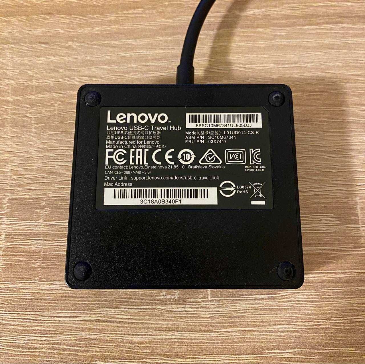 Новенька док-станція Lenovo USB-C Travel Hub