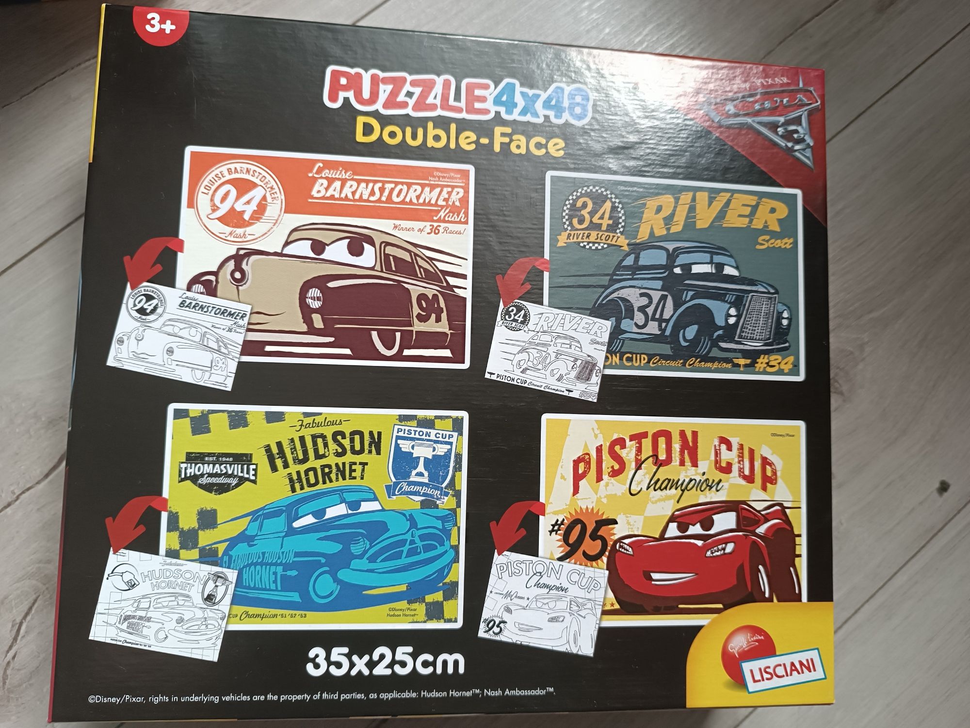 Lisciani puzzle maxi, gdzie jest Dory, Auta, dwustronne 8x48