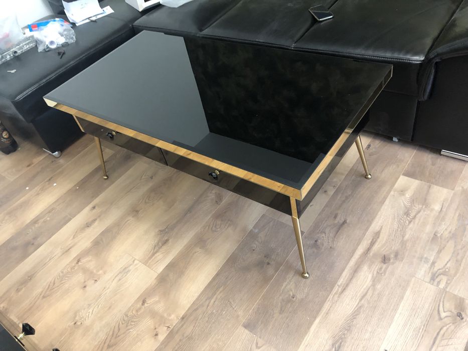 Stolik kawowy, zloty, czarny, glamour !!!