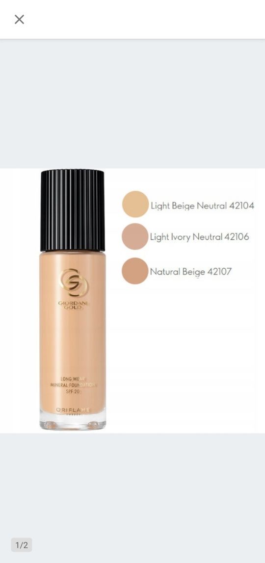 Oriflame podkład mineralny Giordani Gold