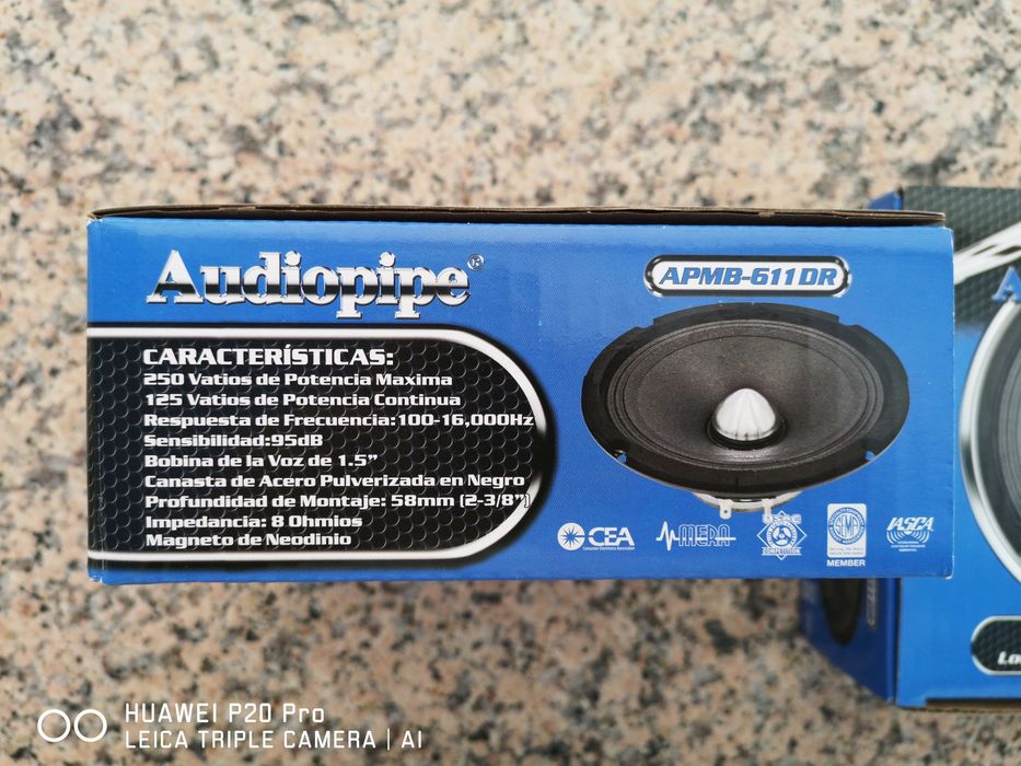 Colunas de frequência Média Audiopipe APMB-611DR - 17cm