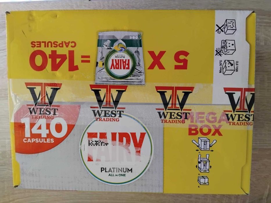 Kapsułki FAIRY Platinum do zmywarki 5x28=140szt  All In One Lemon