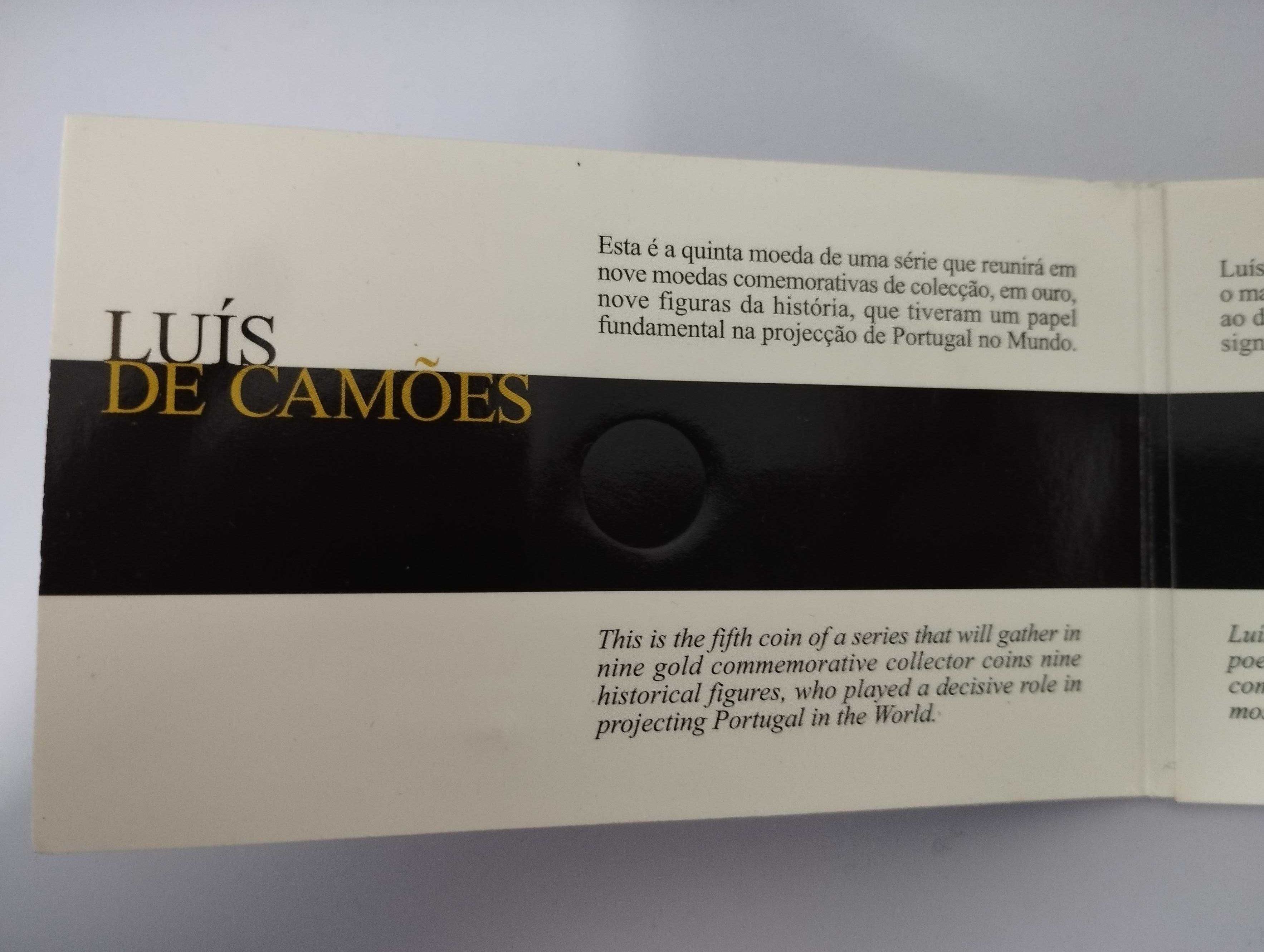 Moeda Ouro 1/4 Euro Portugal Universal de Luís de Camões