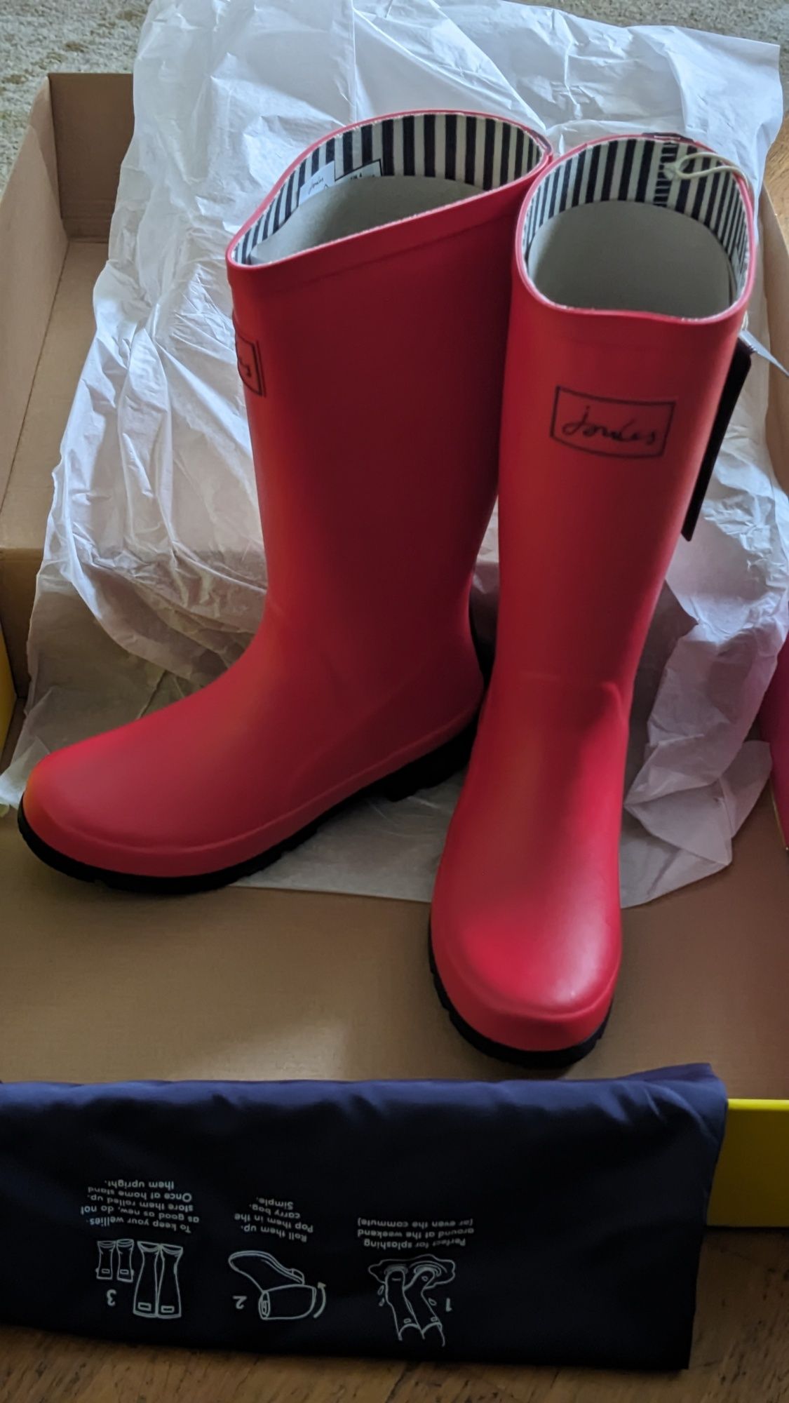 Kalosze Joules Roll Up Welly Red