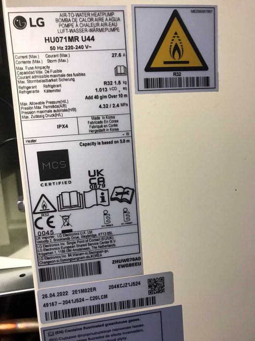 Pompa ciepla klimatyzacja LG  Jednostka zewnetrzna HU071MR U44