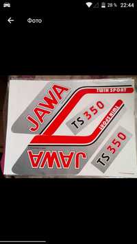 Наклейки мотоцикл Ява Jawa Twin Sport TS 350