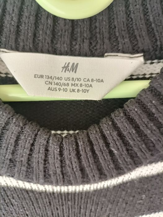 Sweter w paski H&M dziewczęcy