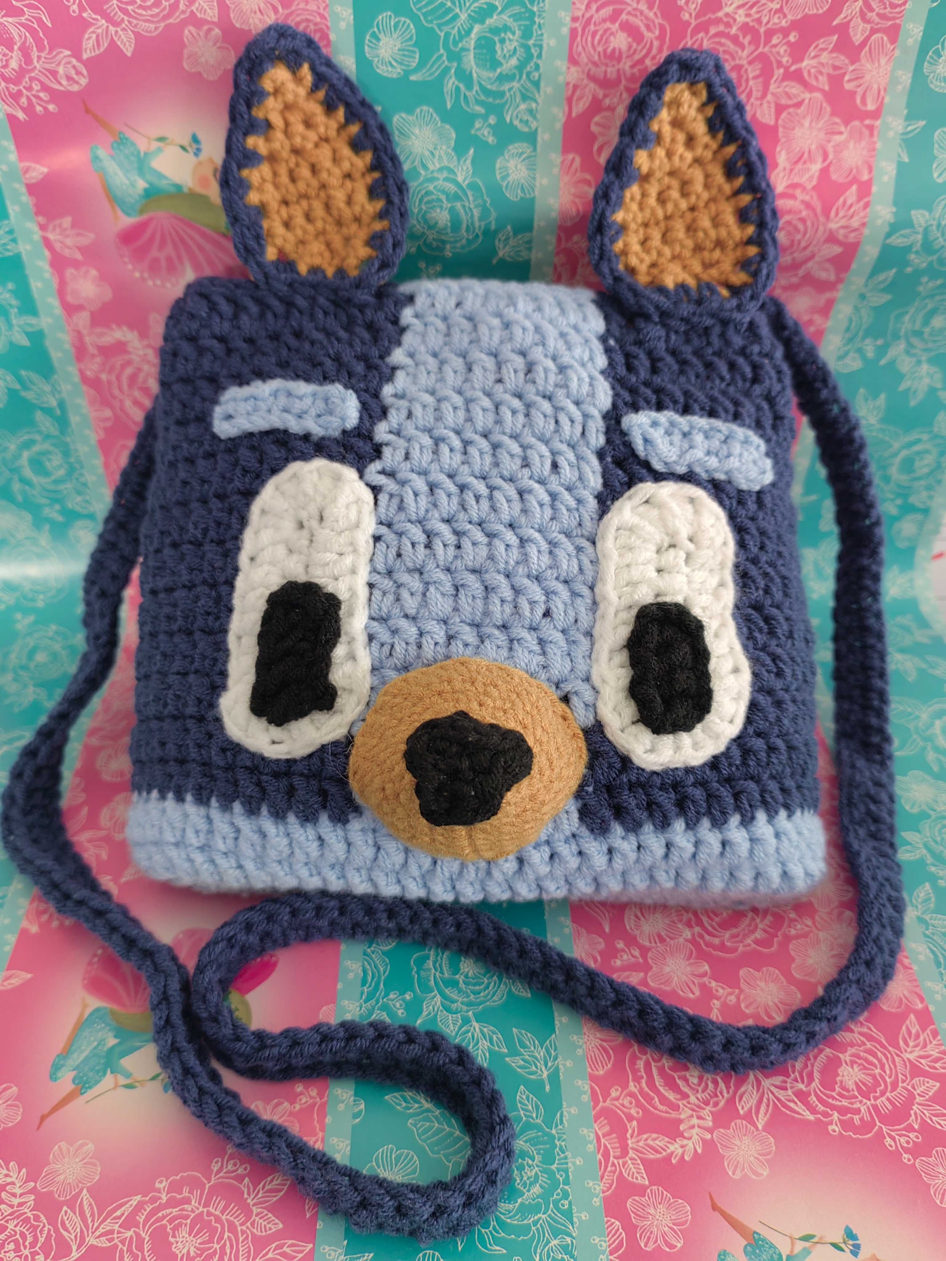 Bolsa Bluey em crochet