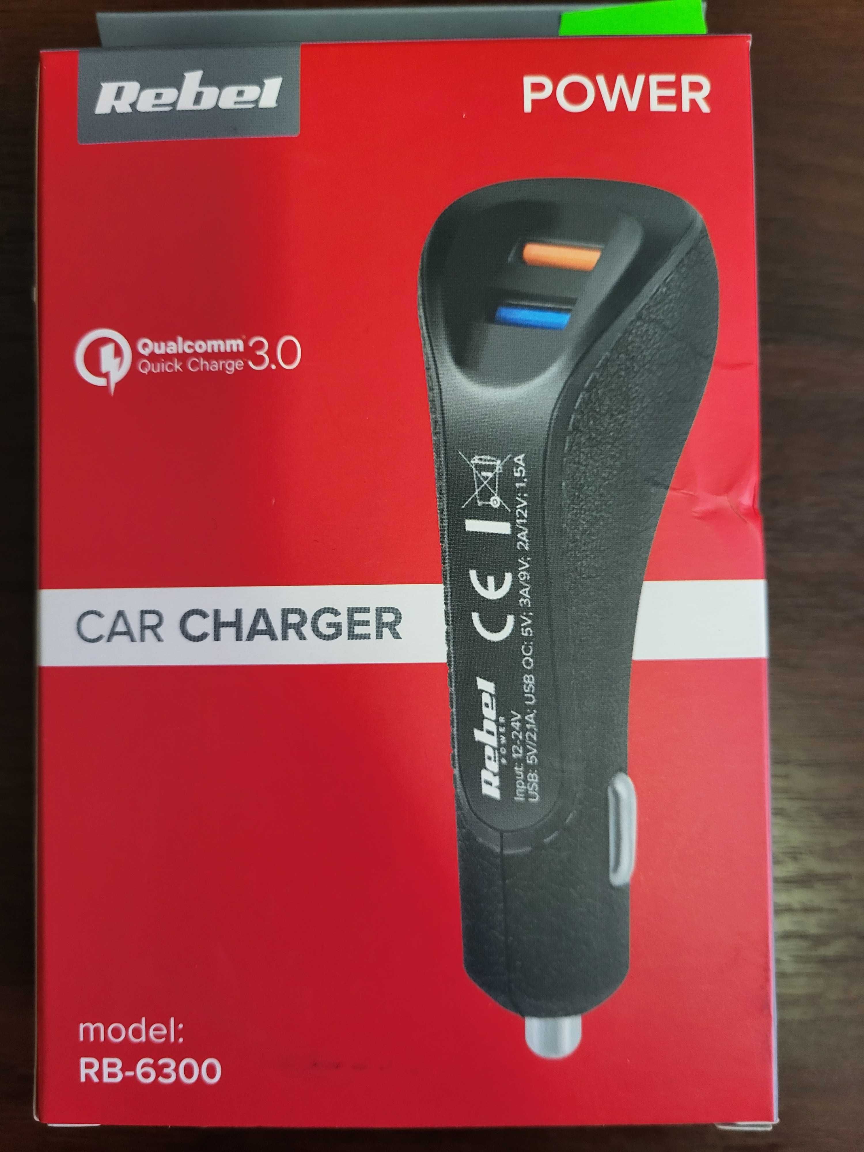 Ładowarka samochodowa Quick Charge 3,0 Rebel RB-6300