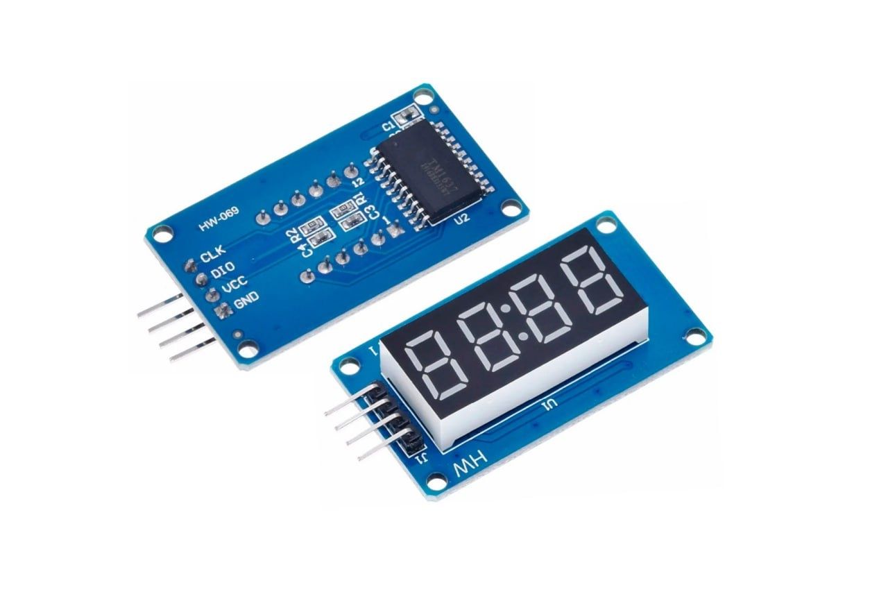 LED-индикатор семисегментный 4-разрядный с драйвером TM1637 (Обмен)