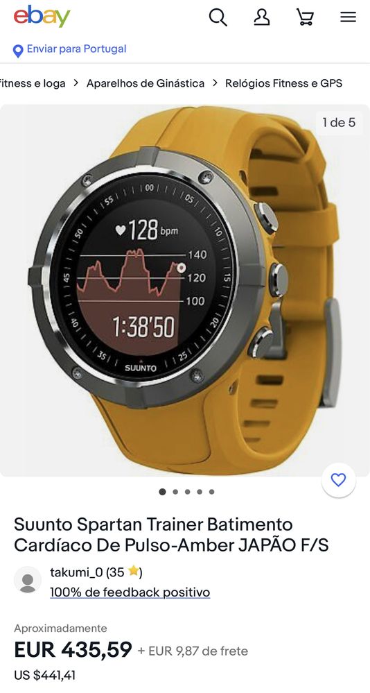 Relógio Suunto Spartan Trainer Wrist HR Amber