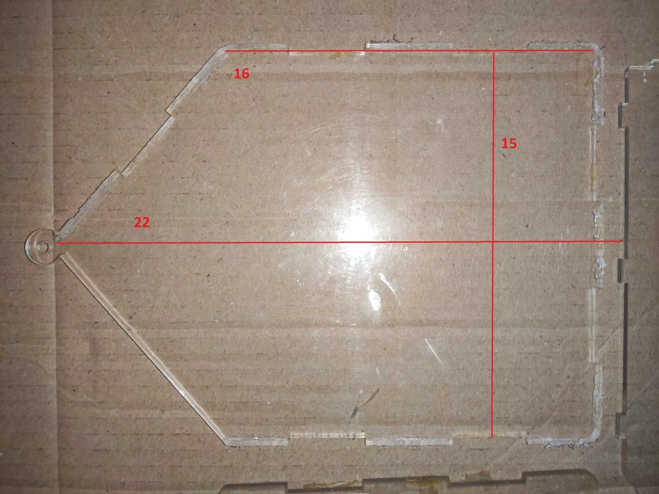 Оргстекло акрил куски прозрачный пластик 16 х 15 /22 см толщина 3 мм