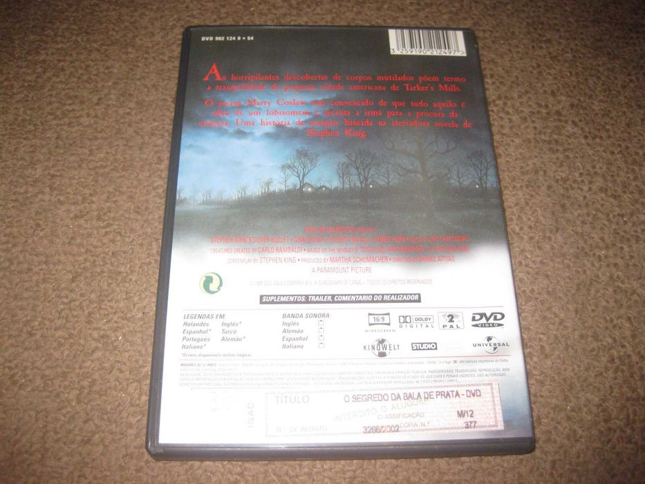 DVD "O Segredo da Bala de Prata" com Gary Busey/Raro!