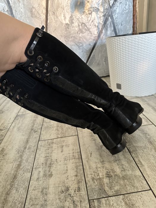 Зимові замшеві чоботи