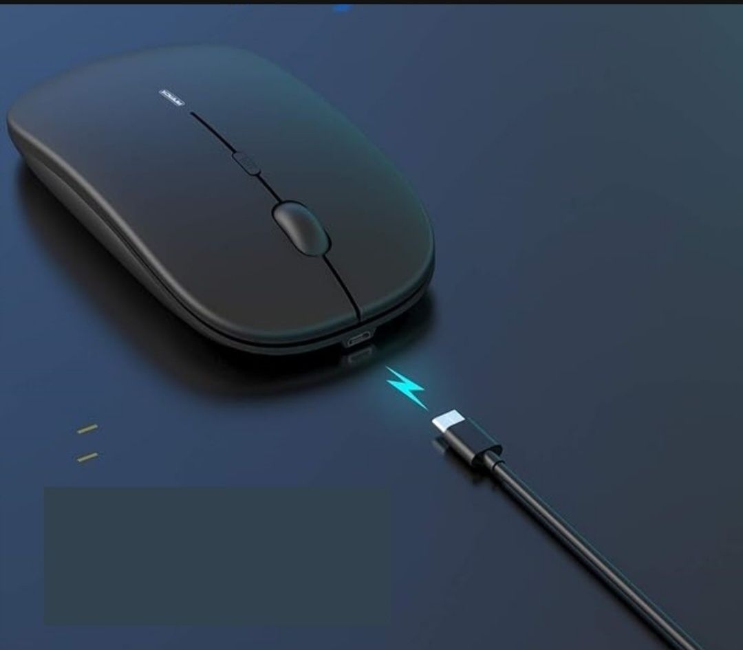 Bezprzewodowa Cicha Mysz USB do Laptopa i Komputera 1600 DPI Czarne