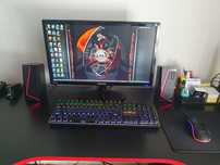 Vendo PC e monitor ou conjunto todo com secretária e cadeira Gamer